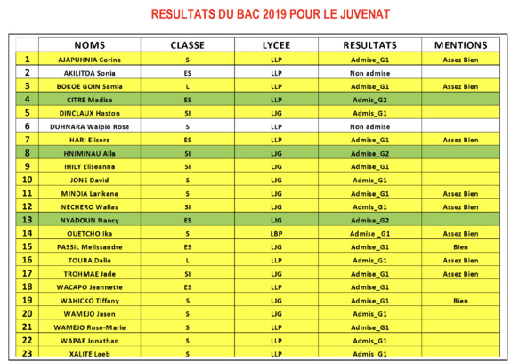Les résultats définitifs du Bac 2019