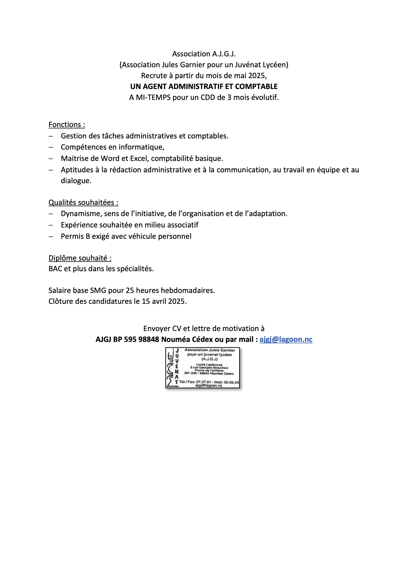 Le Juvenat recrute