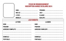Le dossier d'inscription Juvenat 2026
